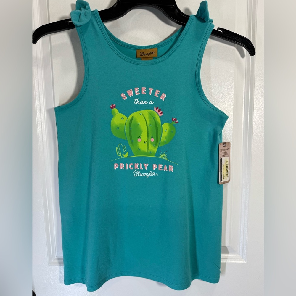 Wrangler Kids Turquoise Tank Top - Prickly Pear Design